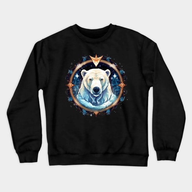 Polar Bear in Ornament, Love Bears Crewneck Sweatshirt by dukito